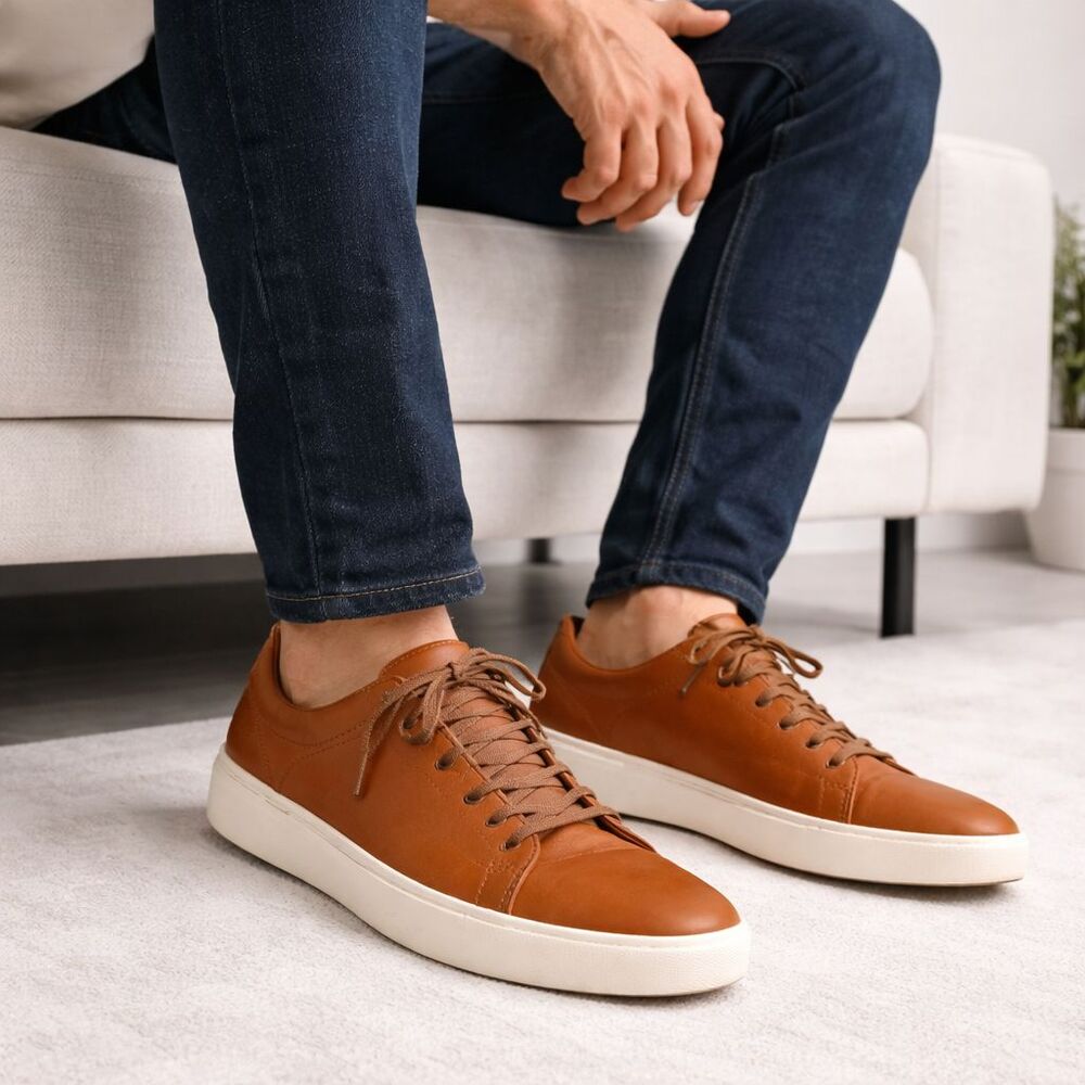 Wolf & Shepherd Cruise Lo Men's‎ Sneakers Shoes Size 12.5 EU 45.5 Caramel Brown
